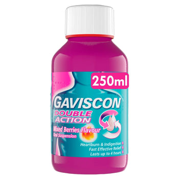 Gaviscon Double action brûlures d'estomac et indigestion Liquide Baies mixtes 300 ml