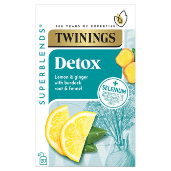 Twinings Superblends Detox with Lemon, Ginger and Fennel 20 per pack