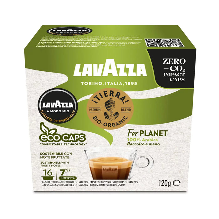 Lavazza Eco Caps Compostable Bio Organic Coffee Capsules 16 per pack