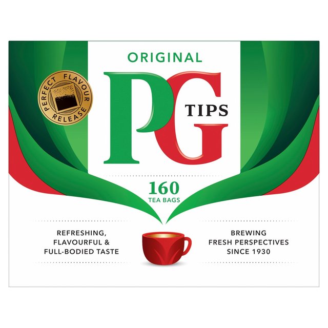 PG Tips Bolsas de té biodegradables originales 160 por paquete 