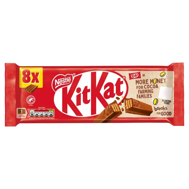 Kit Kat Barrita Chocolate con Leche 4 Dedos 8 x 41,5g 