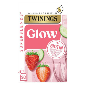 Twinings Superblends Glow with Strawberry, Cucumber and Green Tea 20 per pack