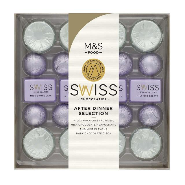 M&S Swiss après le dîner Sélection de chocolat 264G