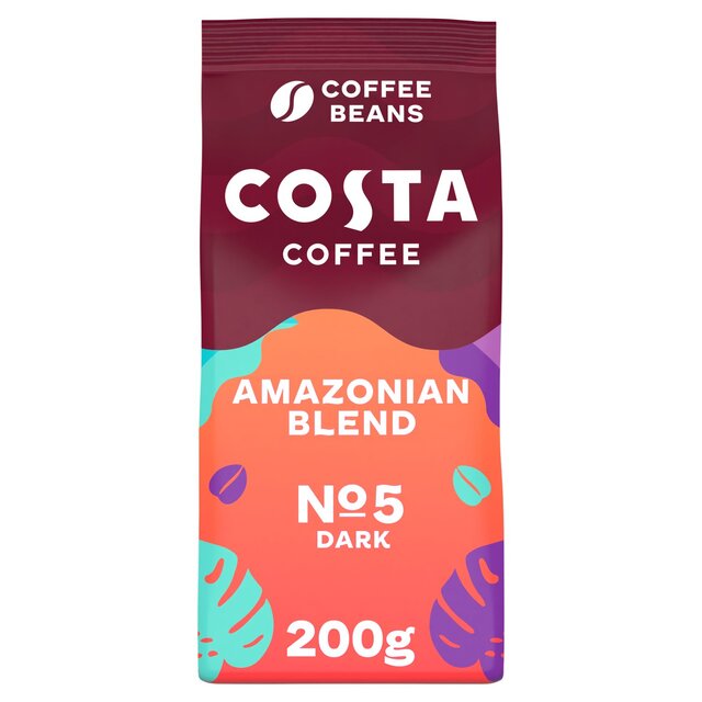 Costa Coffee Gains entiers intensément sombre Amazonian Blend 200g