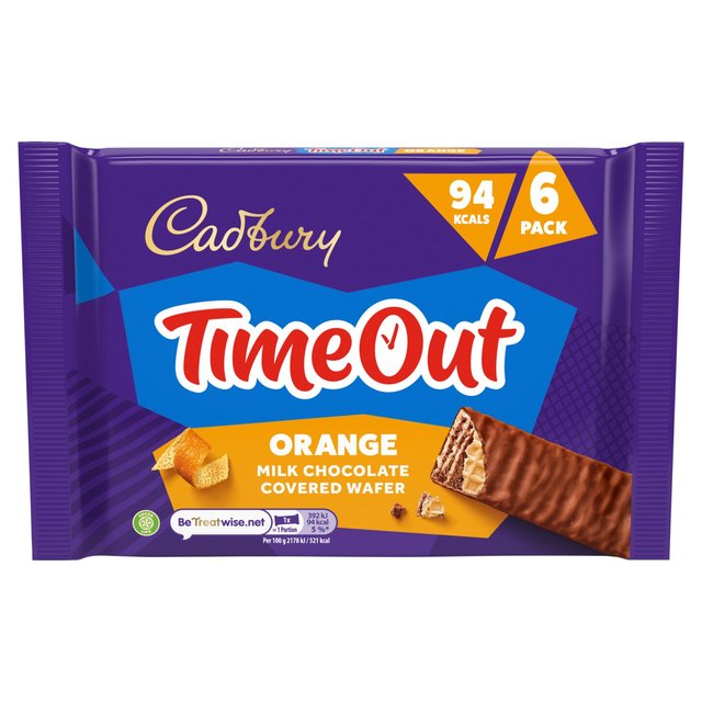 Cadbury Timeout Orange Milk Chocolate Multipack 6 x 20g - Special Offer