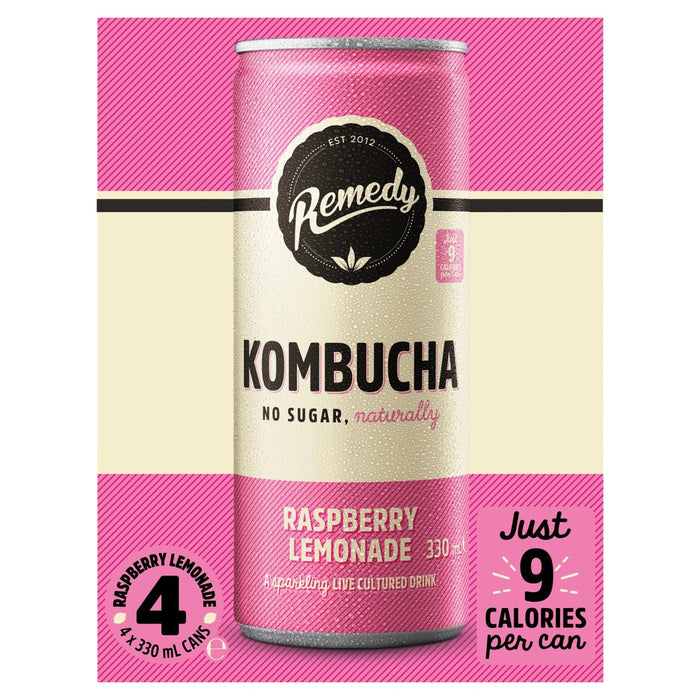 Remède Kombucha Raspberry Lemonade Multipack 4 x 330ml