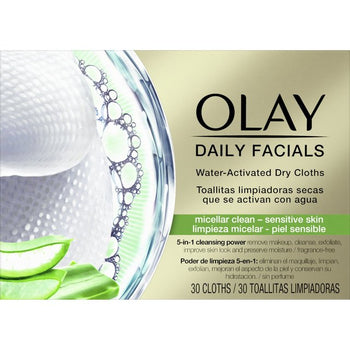 OLAY Daily Facials Totts pour peau sensible 30 par paquet