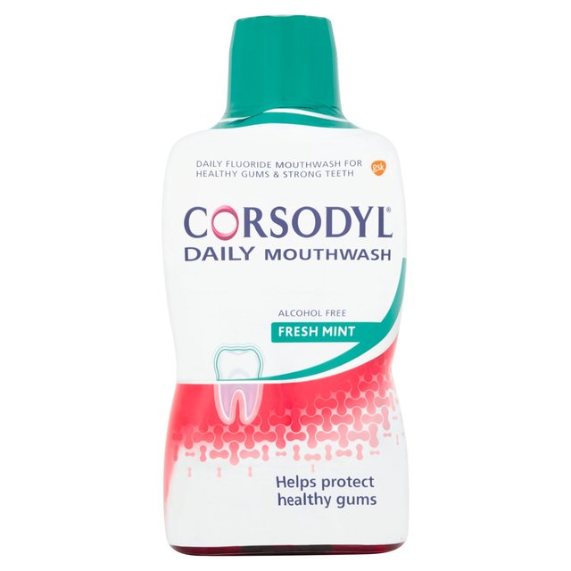 Corsodyl Gum Care Mundwasser Alkoholfrei täglich frische Minze 500 ml
