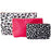 M&S Collection 3 Piece Leopard Print Wash Bag Set One Size Lilac 3 per pack