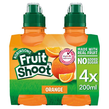 Robinsons Fruit Shoot Orange No Added Sugar 4 x 200ml
