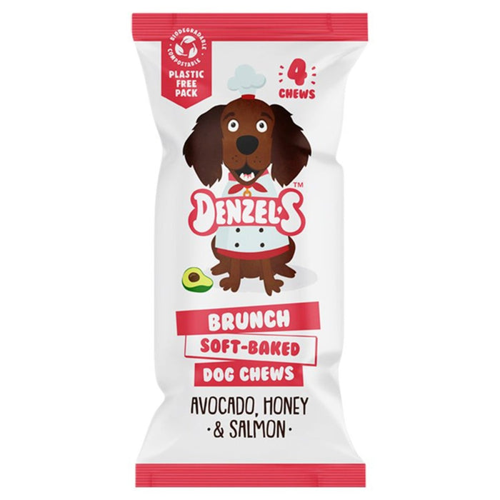 Denzel's Brunch Soft Baked Dog Chews Avocado Honey & Salmon 75g