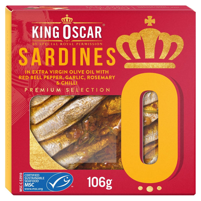 King Oscar Brisling Sardines Rosemary & Chilli 106g