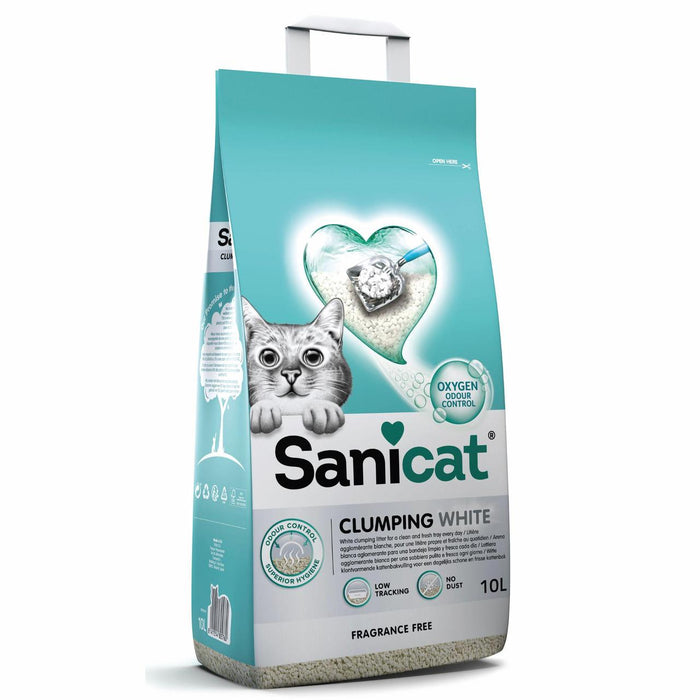 Sanicat Grumping White Uns Segore Cat Litter 10L