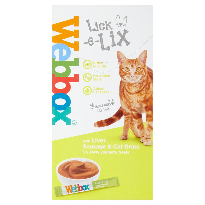 Box Lick E lix foie avec chat Grass Cat Treat 5 x 15G