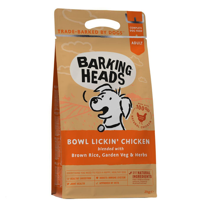 Bows Bows Bowl Lickin 'poulet adulte Aliments pour chiens secs 2kg