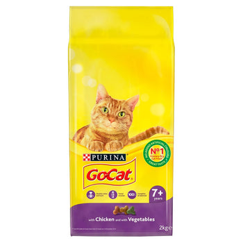 Go-Cat Senior Dry Cat Food Chicken Rice and Veg 2kg