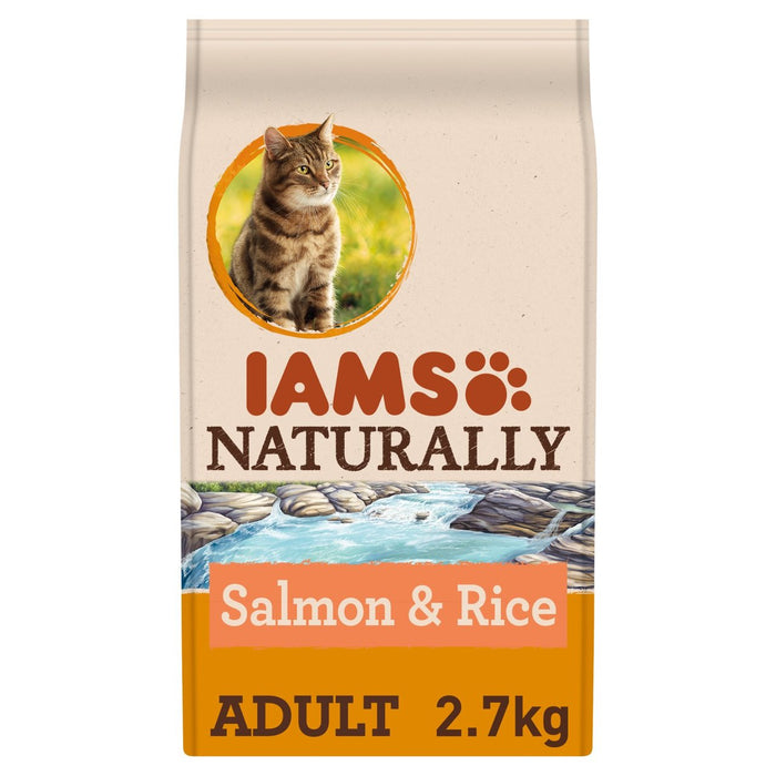 Iams Naturally Adult Cat con Salmón del Atlántico Norte y Arroz 2,7 kg 