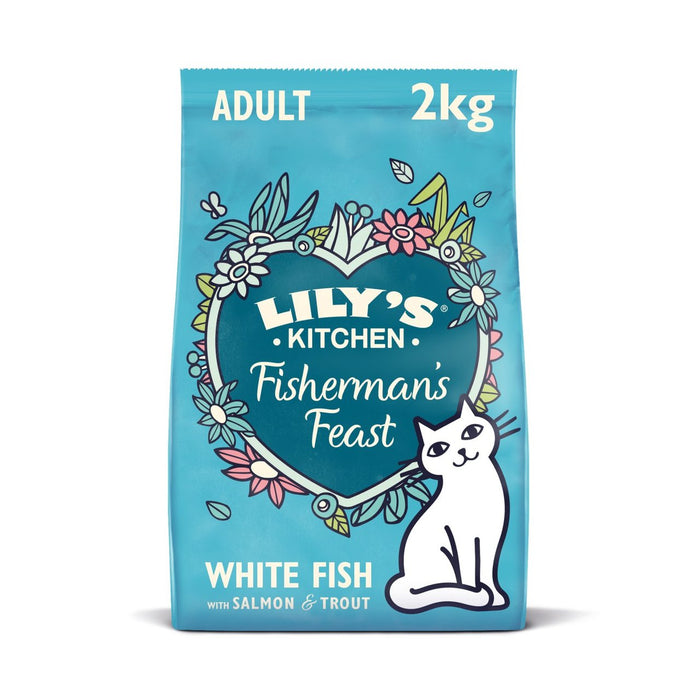 Lily's Kitchen Cat Fisherman's Feast Fish White White con comida seca de salmón 2 kg