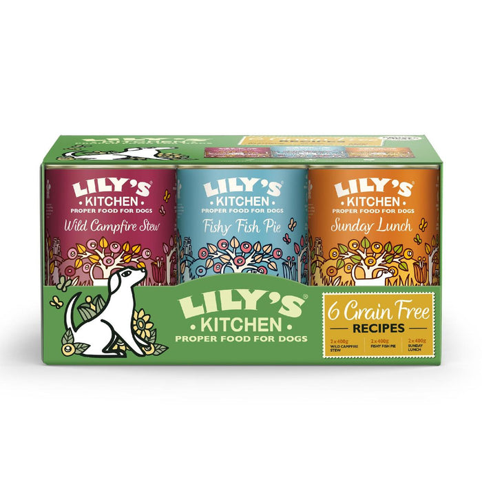 Lilys Küchenkornfreie Rezepte für Hunde Multipack 6 x 400g