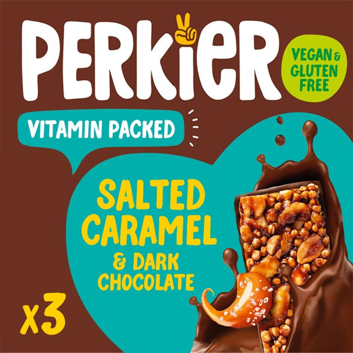 Caramelo salado de Perkier y barra de chocolate negro 3 x 37g