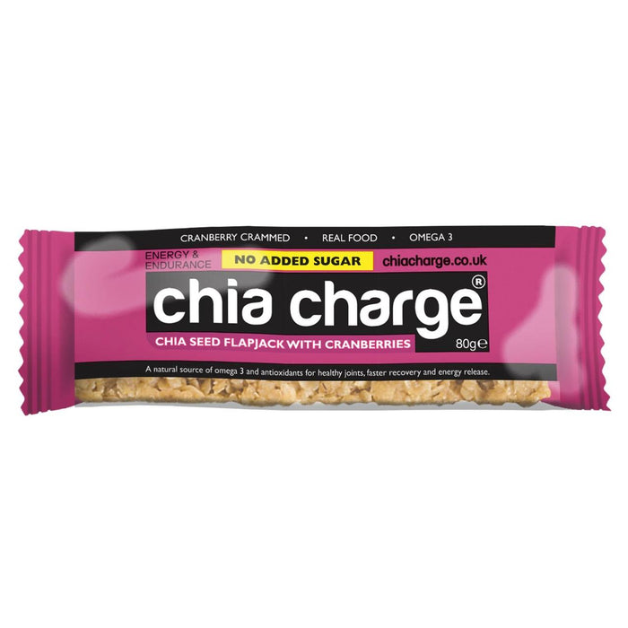 Chia Charge Cranberries Chia Seed Flapjack Pas de sucre ajouté 80g